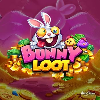Screenshot of the Bunny Loot slot machine game interface on Loot Casino platform